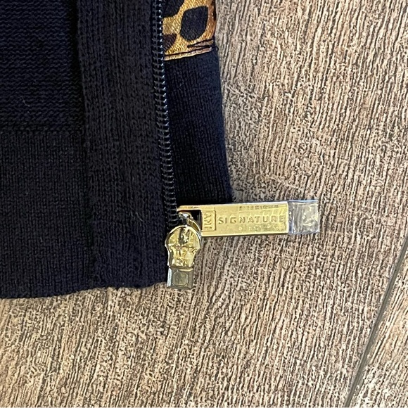 Jones New York Animal Print Lightweight Jacket Zip Front Satin Women's Sz 2X NWT - Picture 6 of 9